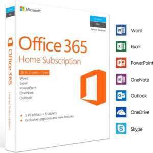 Microsoft Office 365 Family Home - 6 Users PC/MAC 1 An